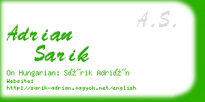 adrian sarik business card